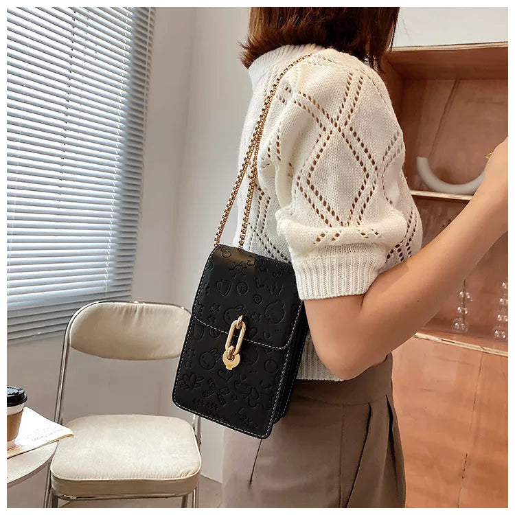 Mini Fashion Women Wallet Crossbody Cell Phone Bag PU Leather Shoulder Bag Lady Card Holder TOP Quality Small Square Messenger