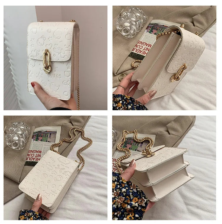 Mini Fashion Women Wallet Crossbody Cell Phone Bag PU Leather Shoulder Bag Lady Card Holder TOP Quality Small Square Messenger