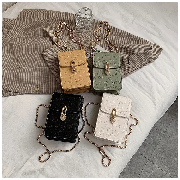 Mini Fashion Women Wallet Crossbody Cell Phone Bag PU Leather Shoulder Bag Lady Card Holder TOP Quality Small Square Messenger