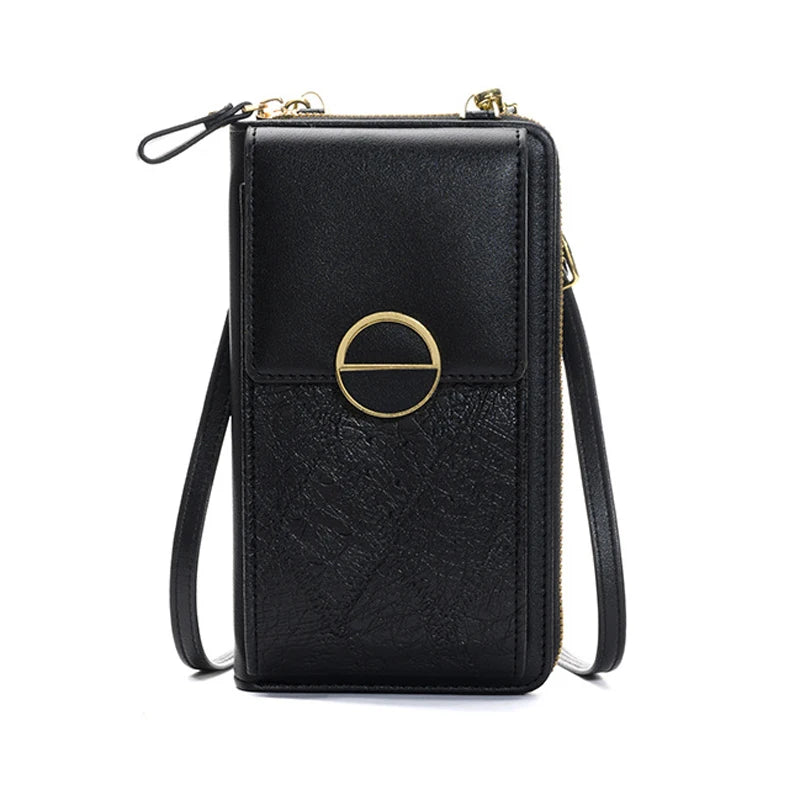 Women's Pu Leather Female Mini Crossbody Wallet Messenger Bags Fashion Designer Small Shoulder Phone Bag Ladies Wallet Purse New