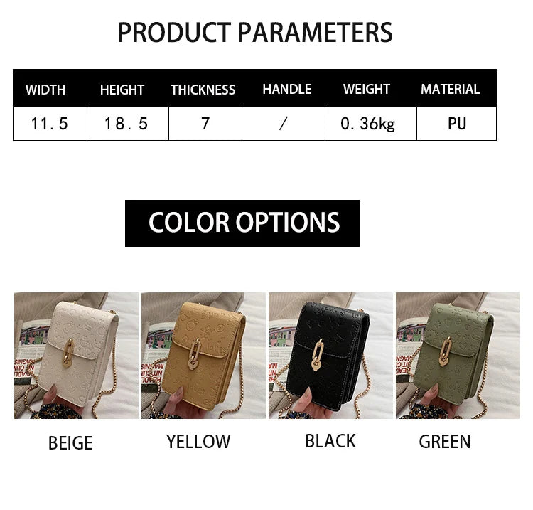 Mini Fashion Women Wallet Crossbody Cell Phone Bag PU Leather Shoulder Bag Lady Card Holder TOP Quality Small Square Messenger