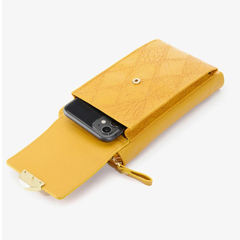 Women's Pu Leather Female Mini Crossbody Wallet Messenger Bags Fashion Designer Small Shoulder Phone Bag Ladies Wallet Purse New