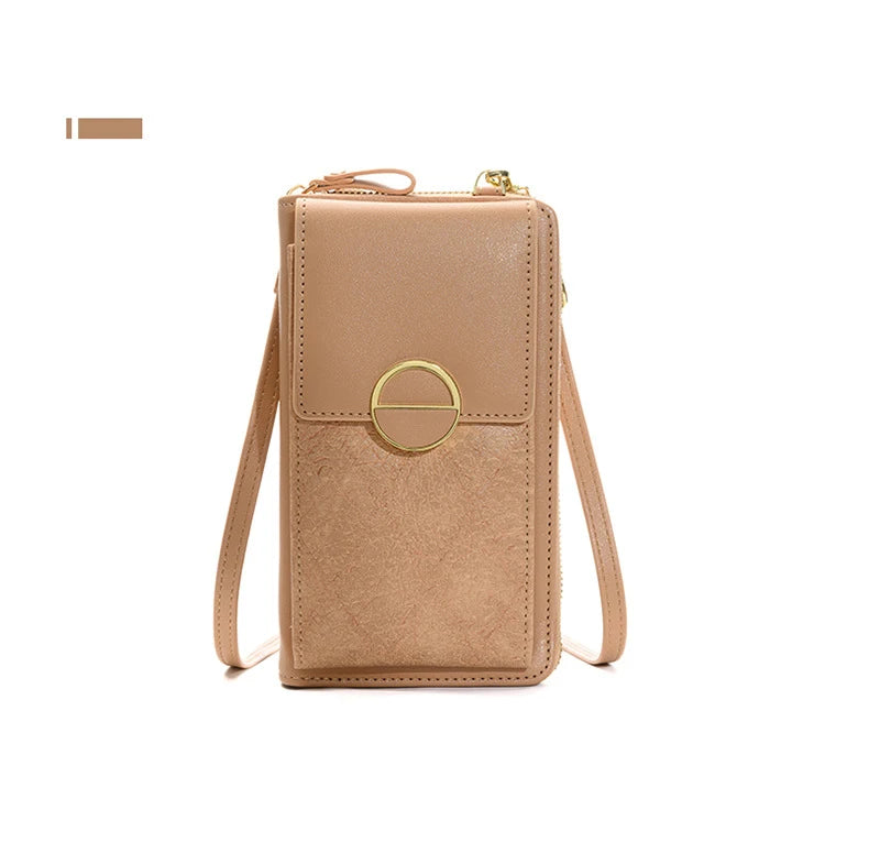 Women's Pu Leather Female Mini Crossbody Wallet Messenger Bags Fashion Designer Small Shoulder Phone Bag Ladies Wallet Purse New