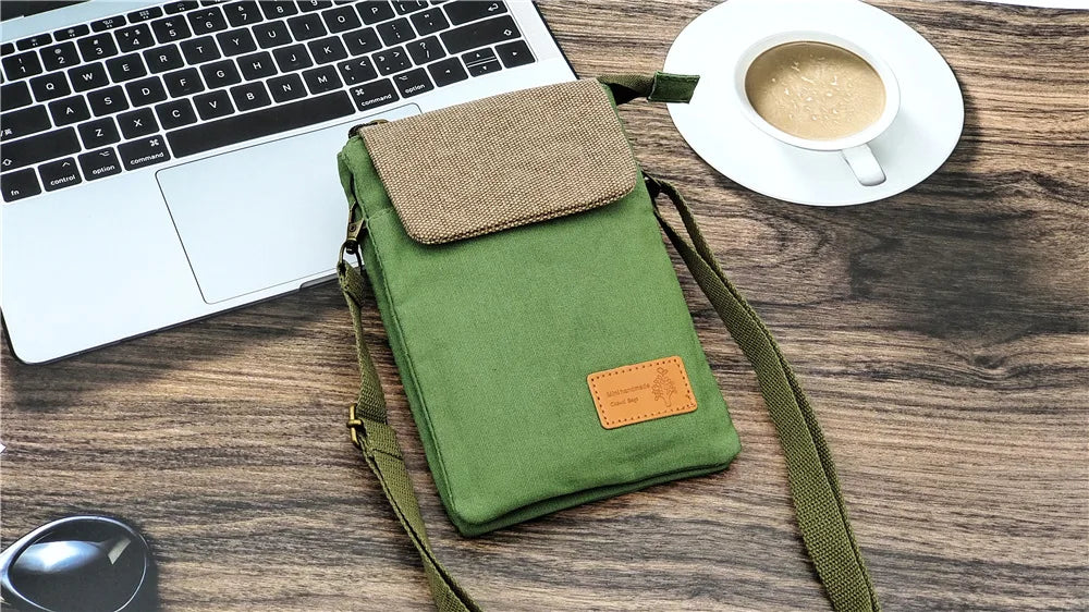 Cotton Canvas Women's Shoulder Cross-body Bag Brands 2023 Ladies Mini Handbag Female Small Phone Purse Money Pouch for Girls