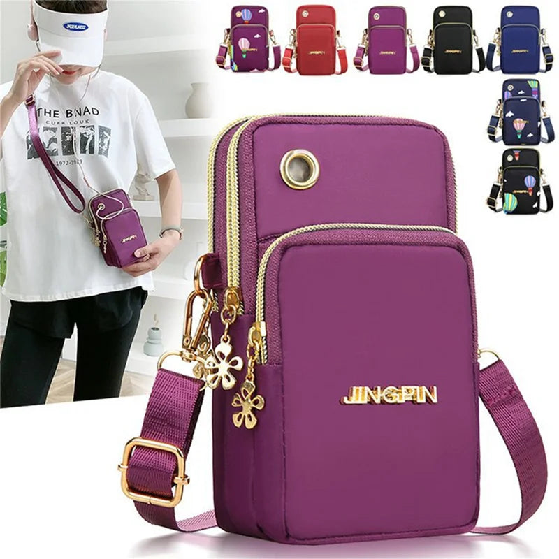 New Female Crossbody Bag Small Shoulder Bags Nylon Women Mobile Phone Bags Mini Female Messenger Purse Lady Wallet