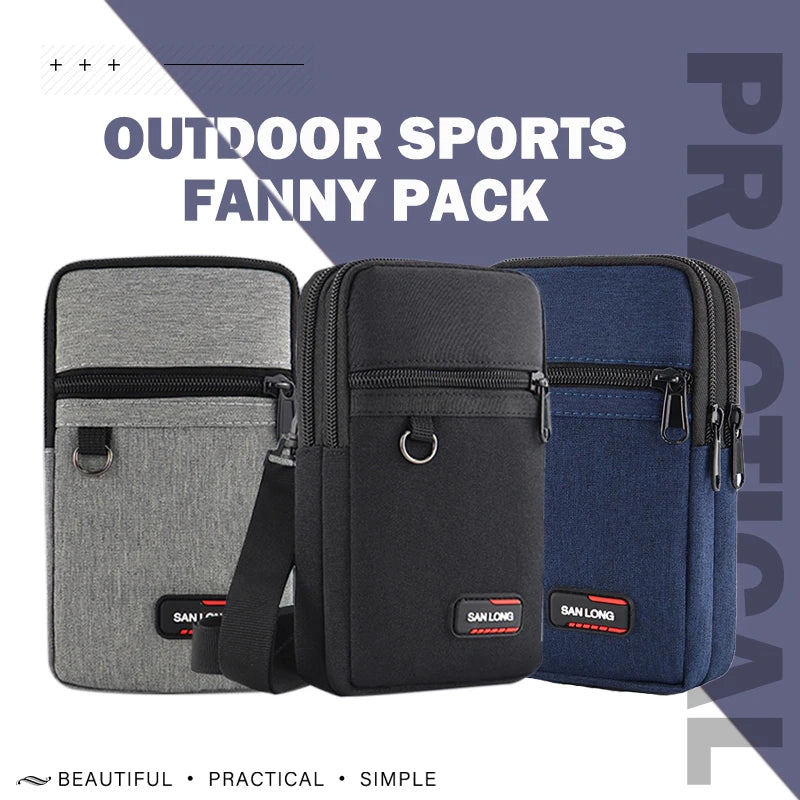 Male Bag Men's Satchel High Quality Men Diagonal Mini Crossbody Bags Shoulder Multi-Function Mobile Phone Bag Outdoor Sports Bag