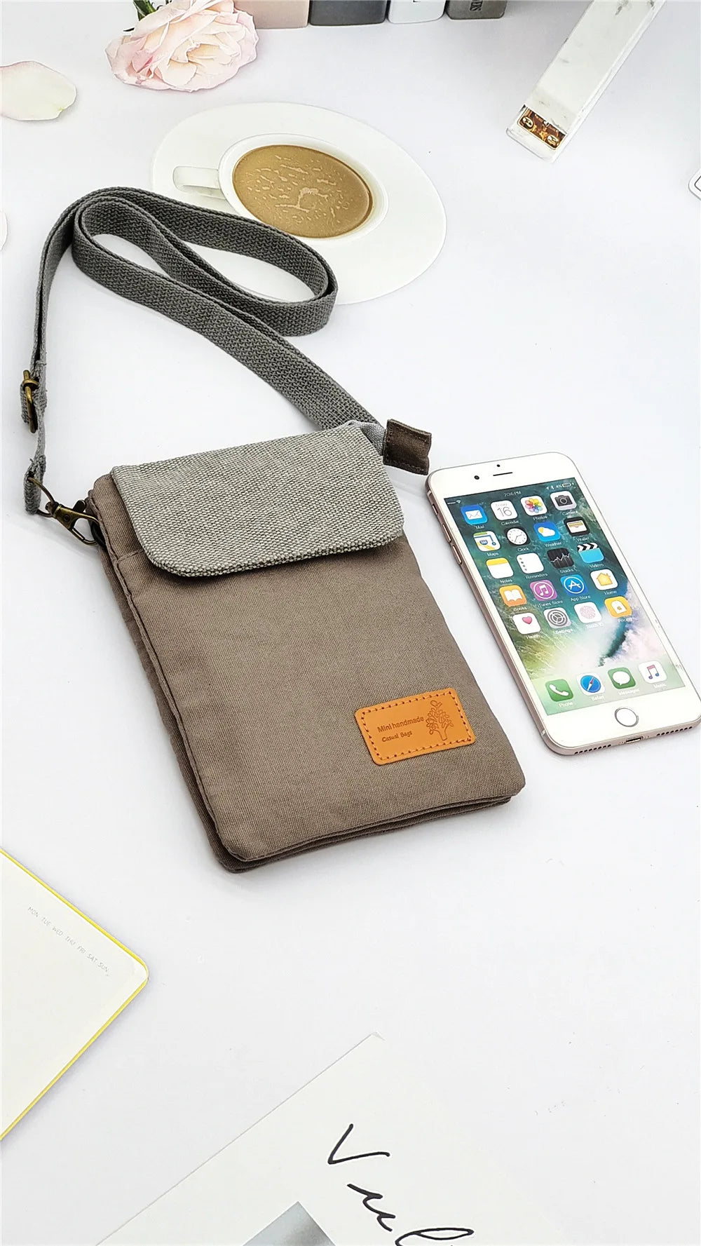 Cotton Canvas Women's Shoulder Cross-body Bag Brands 2023 Ladies Mini Handbag Female Small Phone Purse Money Pouch for Girls