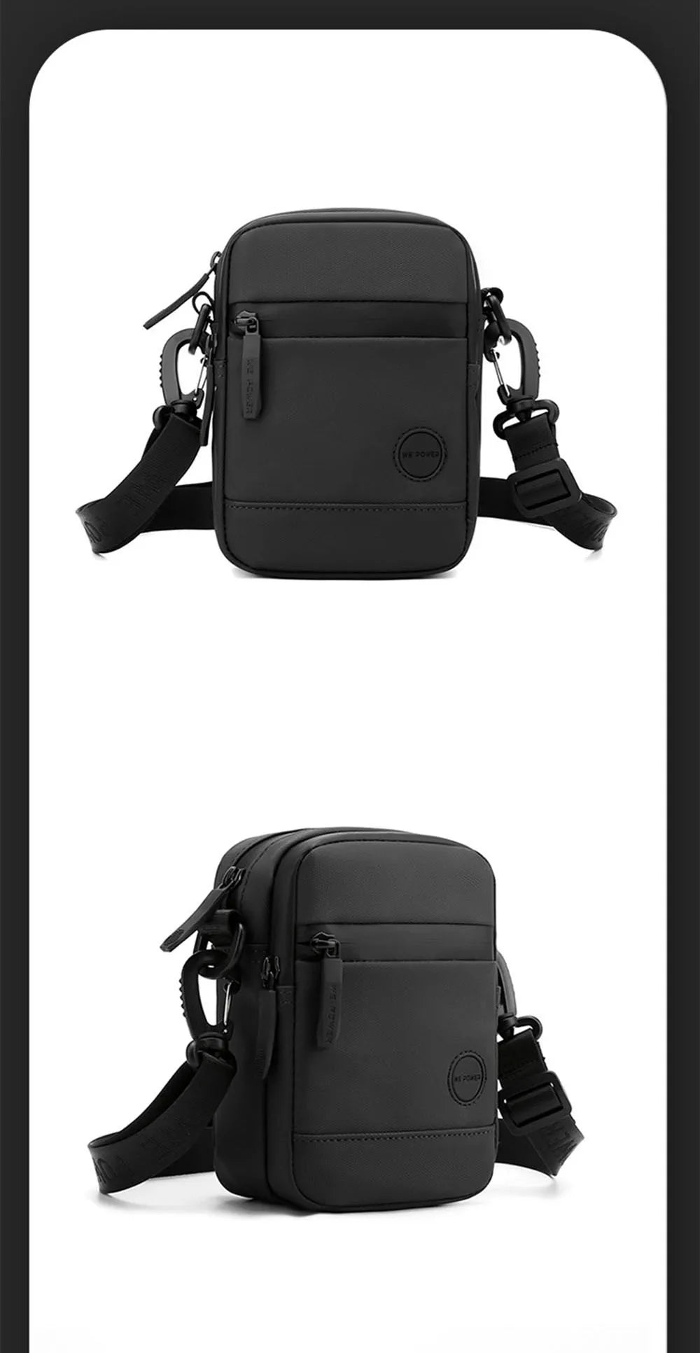 Outdoor Casual Men Single Shoulder Crossbody Bag Luxury Fashion Travel Mini Chest Bag Nylon Fanny Pack USB Headphone Jack