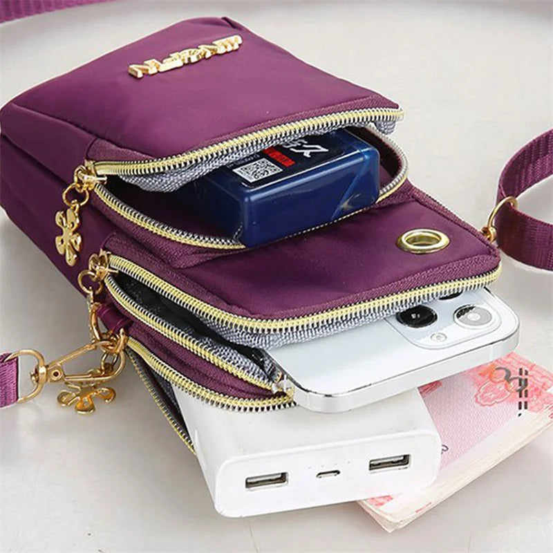 New Female Crossbody Bag Small Shoulder Bags Nylon Women Mobile Phone Bags Mini Female Messenger Purse Lady Wallet