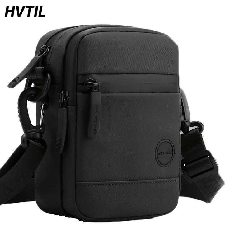 Outdoor Casual Men Single Shoulder Crossbody Bag Luxury Fashion Travel Mini Chest Bag Nylon Fanny Pack USB Headphone Jack