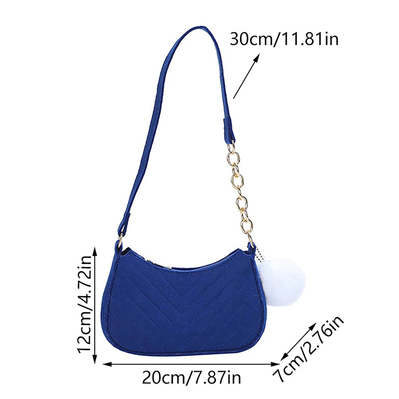 Fashion Women Handbag Solid Color Casual Mini Underarm Bag Female Chain Shoulder Pouch Hot Sale Ladies Leather Tote Bag